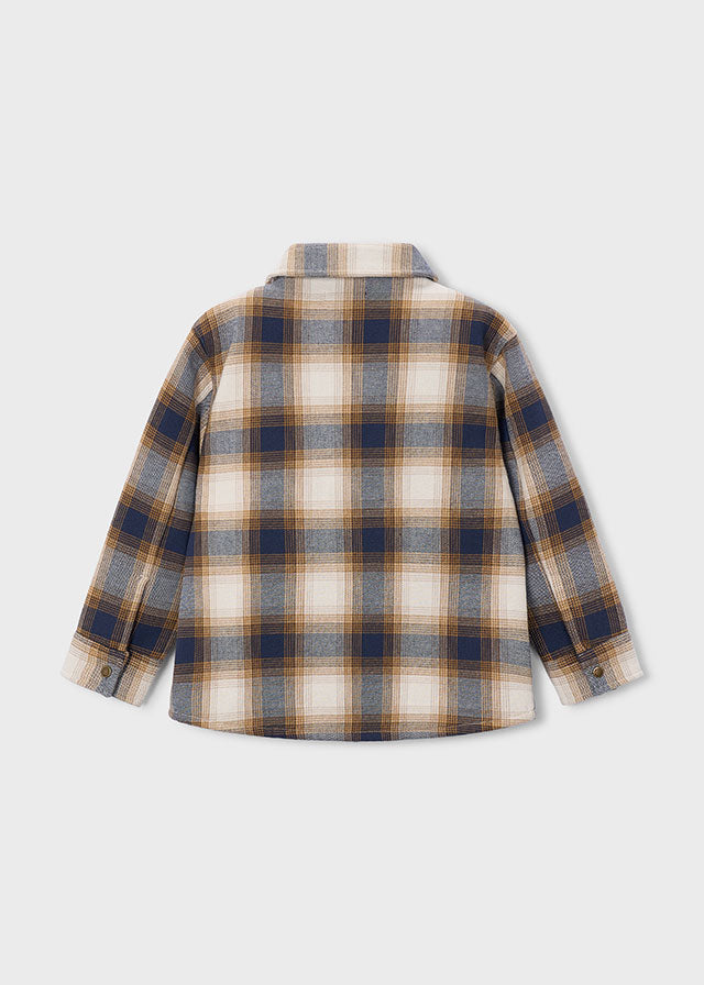 Mayoral Boys Navy Blue Lumberjack Style Overshirt | 4-10 Years 4466
