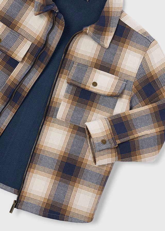 Mayoral Boys Navy Blue Lumberjack Style Overshirt | 4-10 Years 4466