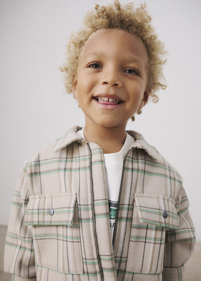 Mayoral Boys Navy Blue Lumberjack Style Overshirt | 4-10 Years 4466