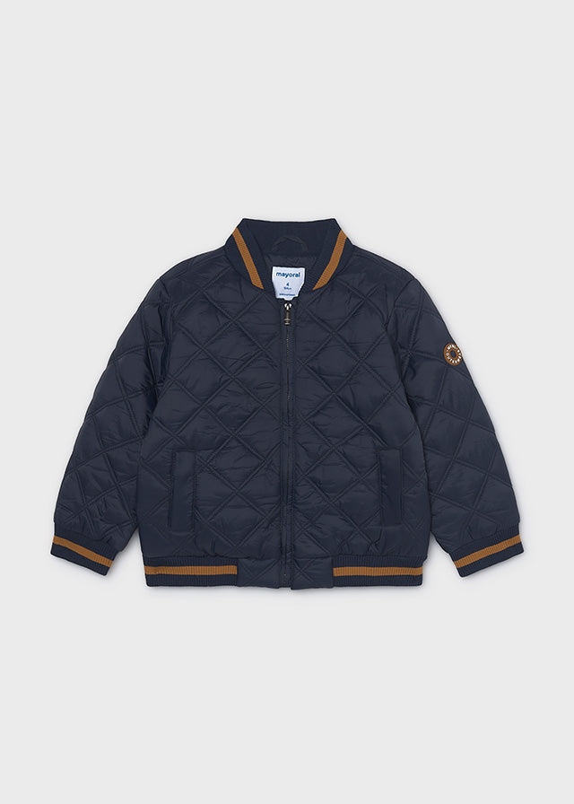 4468 Mayoral Boys Navy Coat | Designer Kidswear | Little VIPS