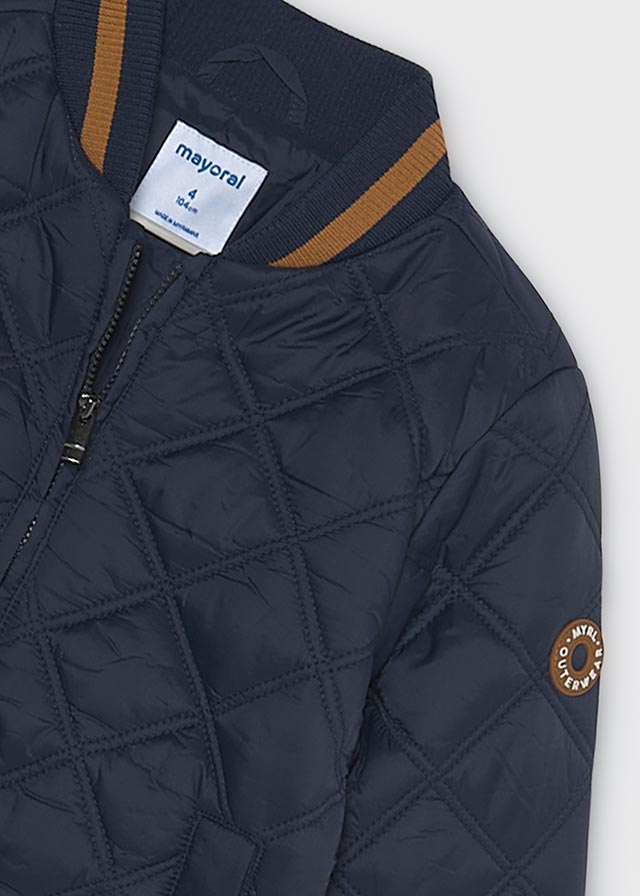 4468 Mayoral Boys Navy Coat | Designer Kidswear | Little VIPS