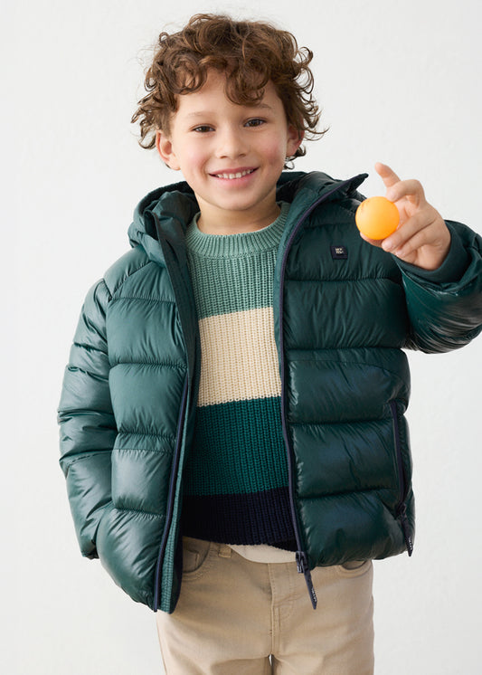 Mayoral Boys Navy Puffer Jacket with Hood | Winter Coat 4469