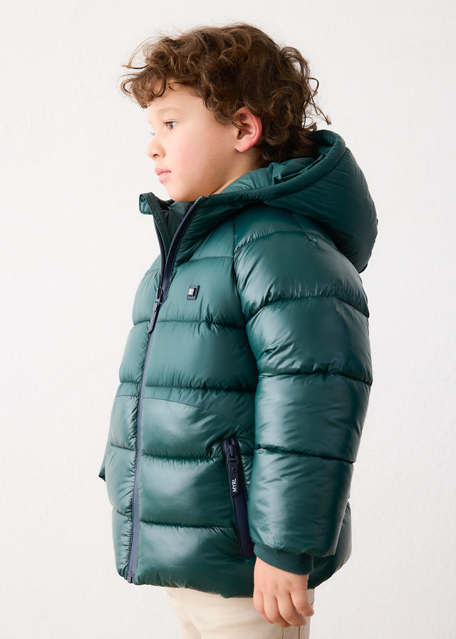 Mayoral Boys Navy Puffer Jacket with Hood | Winter Coat 4469