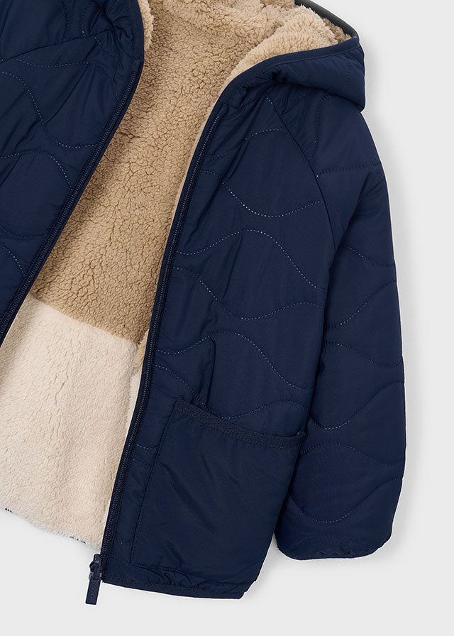 Mayoral Boys Fleece Reversible Hooded Jacket 4470