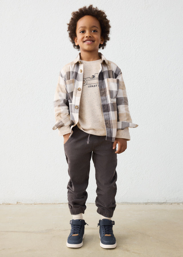 Mayoral 4511 Soft Joggers for Boys | Black & Blue | Little VIPS
