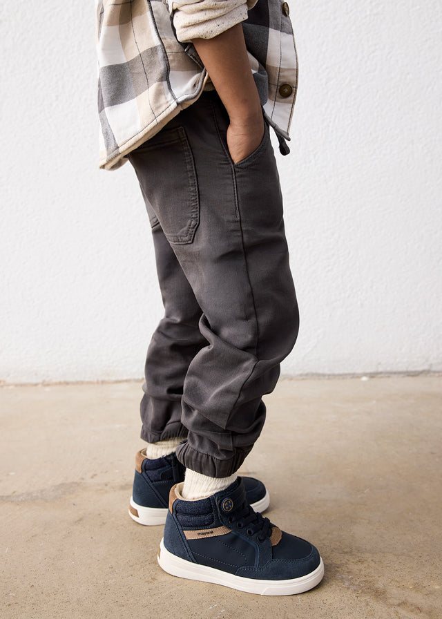 Mayoral 4511 Soft Joggers for Boys | Black & Blue | Little VIPS