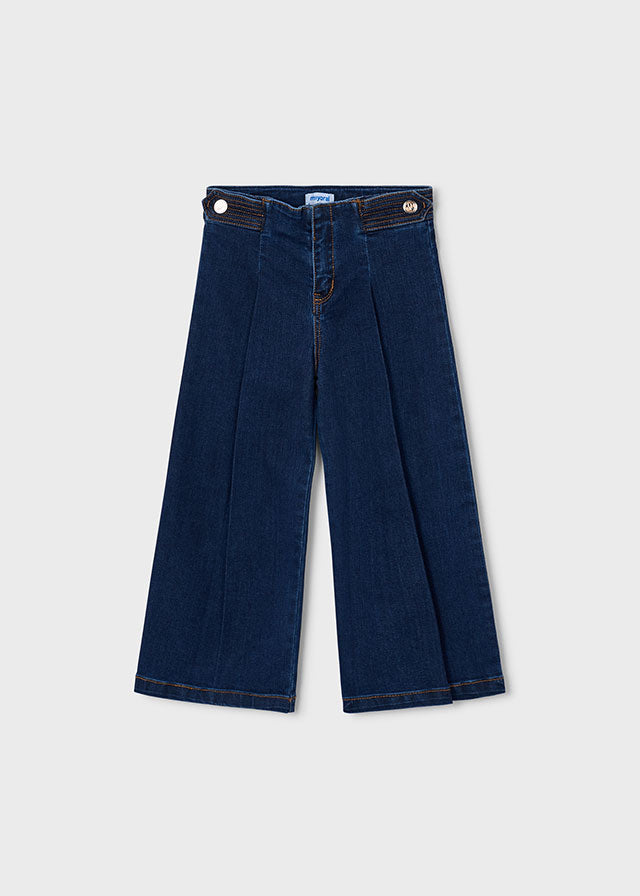 Mayoral Wide Leg Jeans | Girls Denim Wide Leg Trousers | Little VIPs 4523
