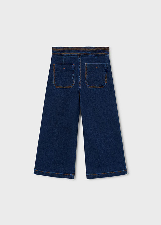 Mayoral Wide Leg Jeans | Girls Denim Wide Leg Trousers | Little VIPs 4523