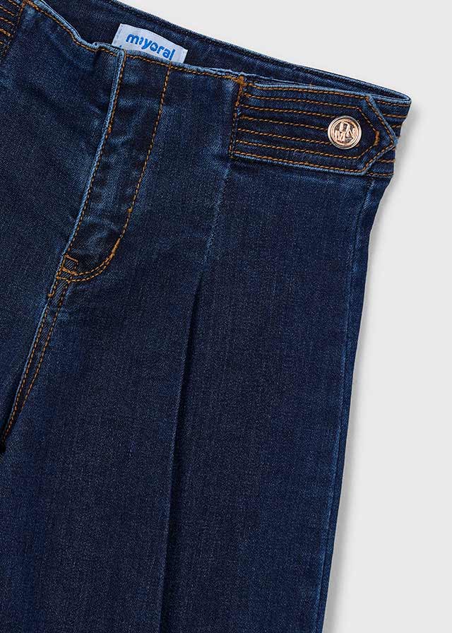 Mayoral Wide Leg Jeans | Girls Denim Wide Leg Trousers | Little VIPs 4523