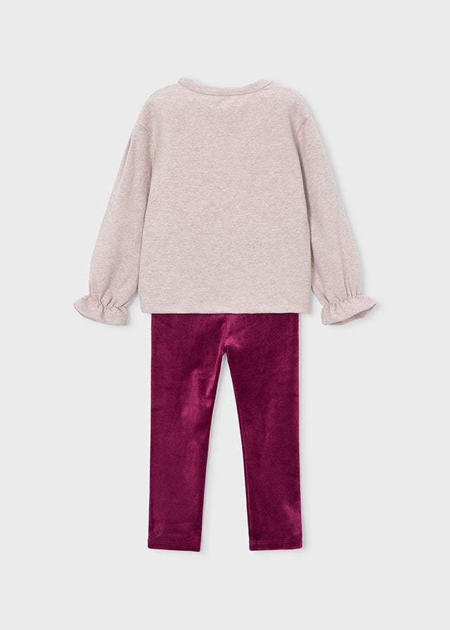 4739 Mayoral Suedette Leggings Set | Girls 2 Piece Outfit Set | Little VIPs