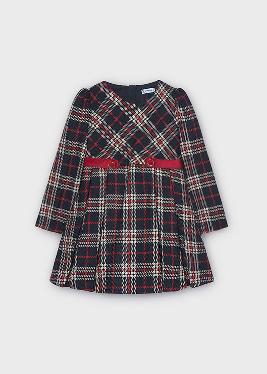Mayoral Girls Navy Plaid Dress 4923