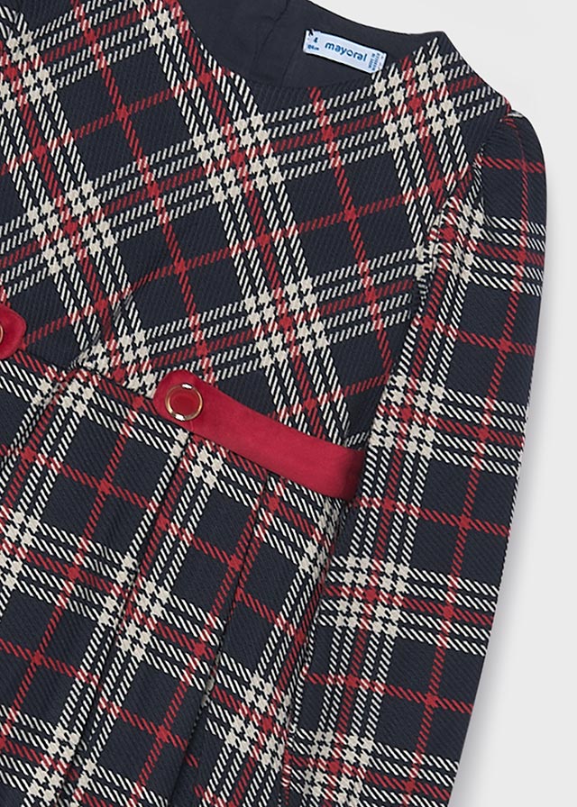 Mayoral Girls Navy Plaid Dress 4923