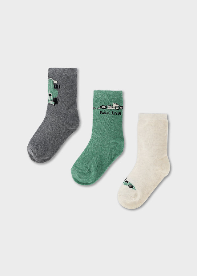 Mayoral Boys Sock Set Green | Designer Children's Socks | Little VIPS 10286