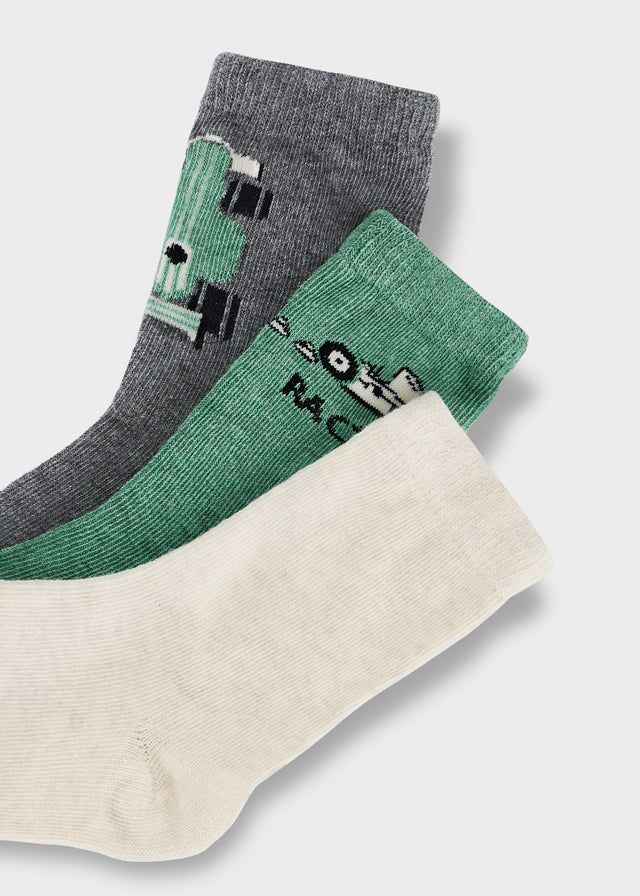 Mayoral Boys Sock Set Green | Designer Children's Socks | Little VIPS 10286