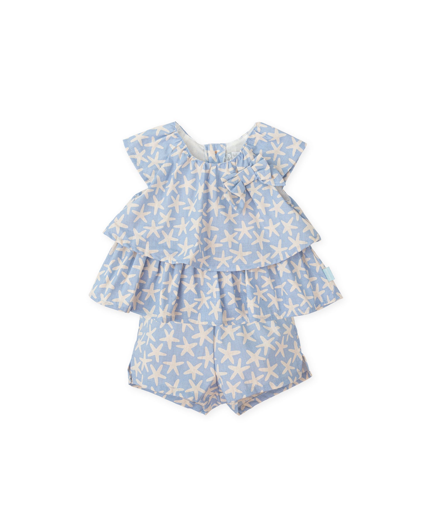 1726 Tutto Piccolo Star Print Ruffle Set