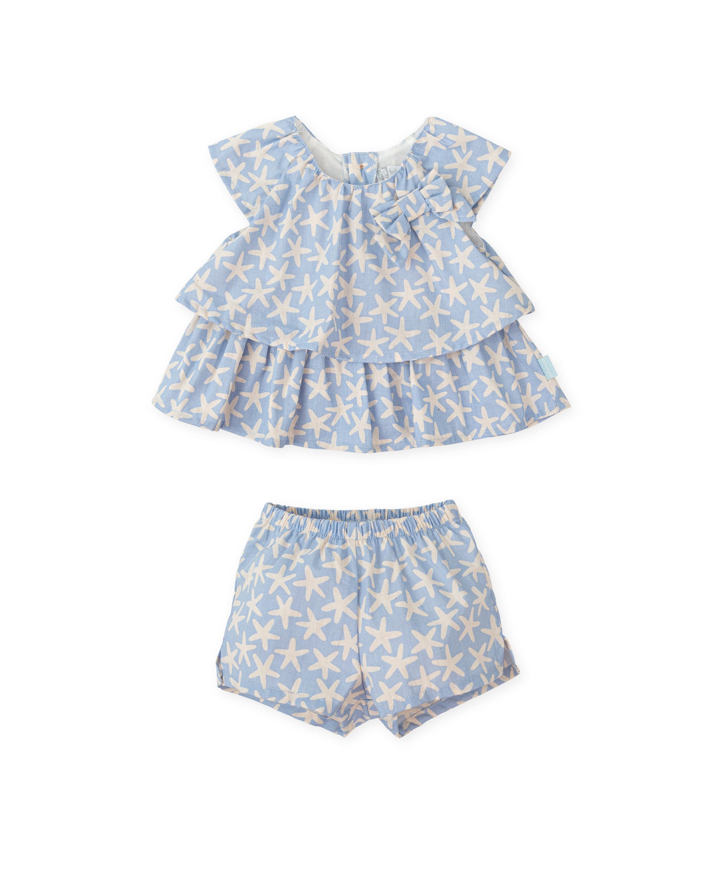 1726 Tutto Piccolo Star Print Ruffle Set