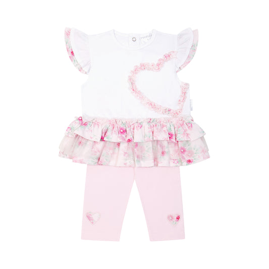 050J Pastels Floral Heart Legging Set - Oslo