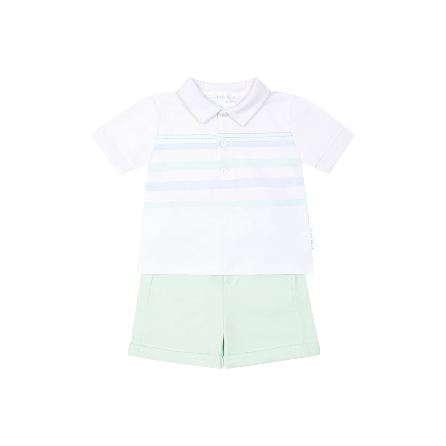 801D Pastels Polo and Shorts Set - Bryce