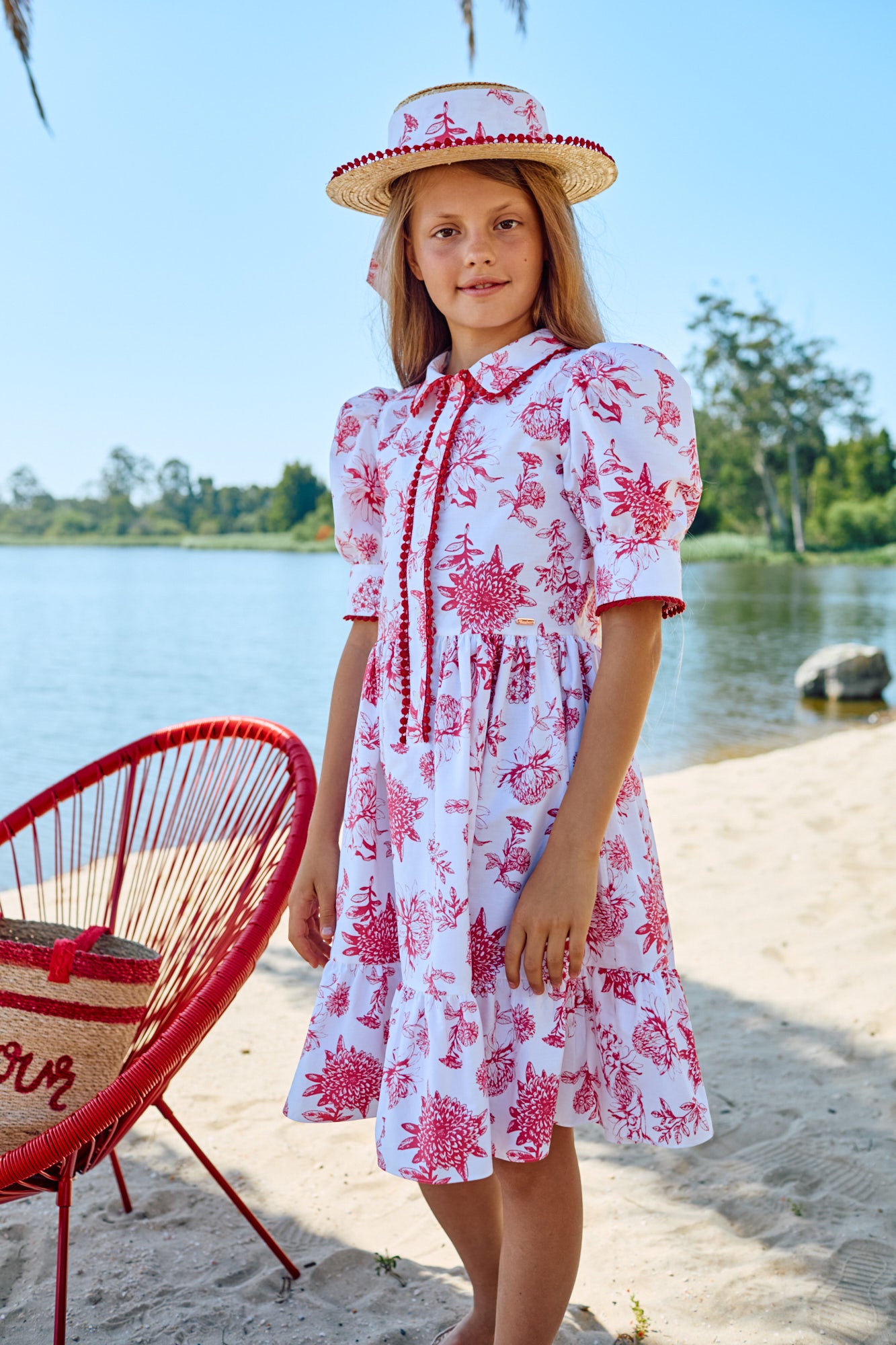 33443 Patachou Willow Print Shirt Dress