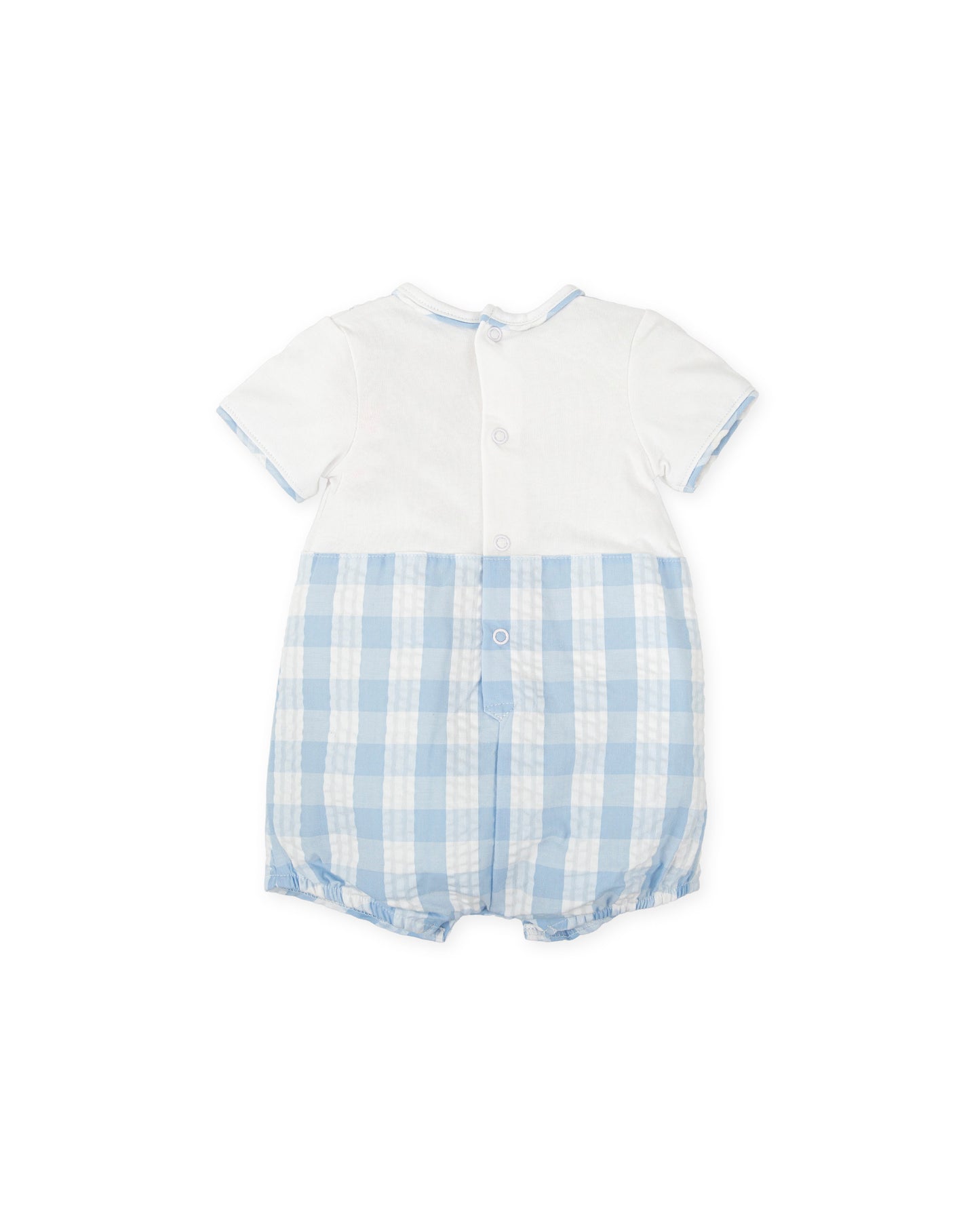 2424 Tutto Piccolo Mock Dungaree Gingham Print Romper