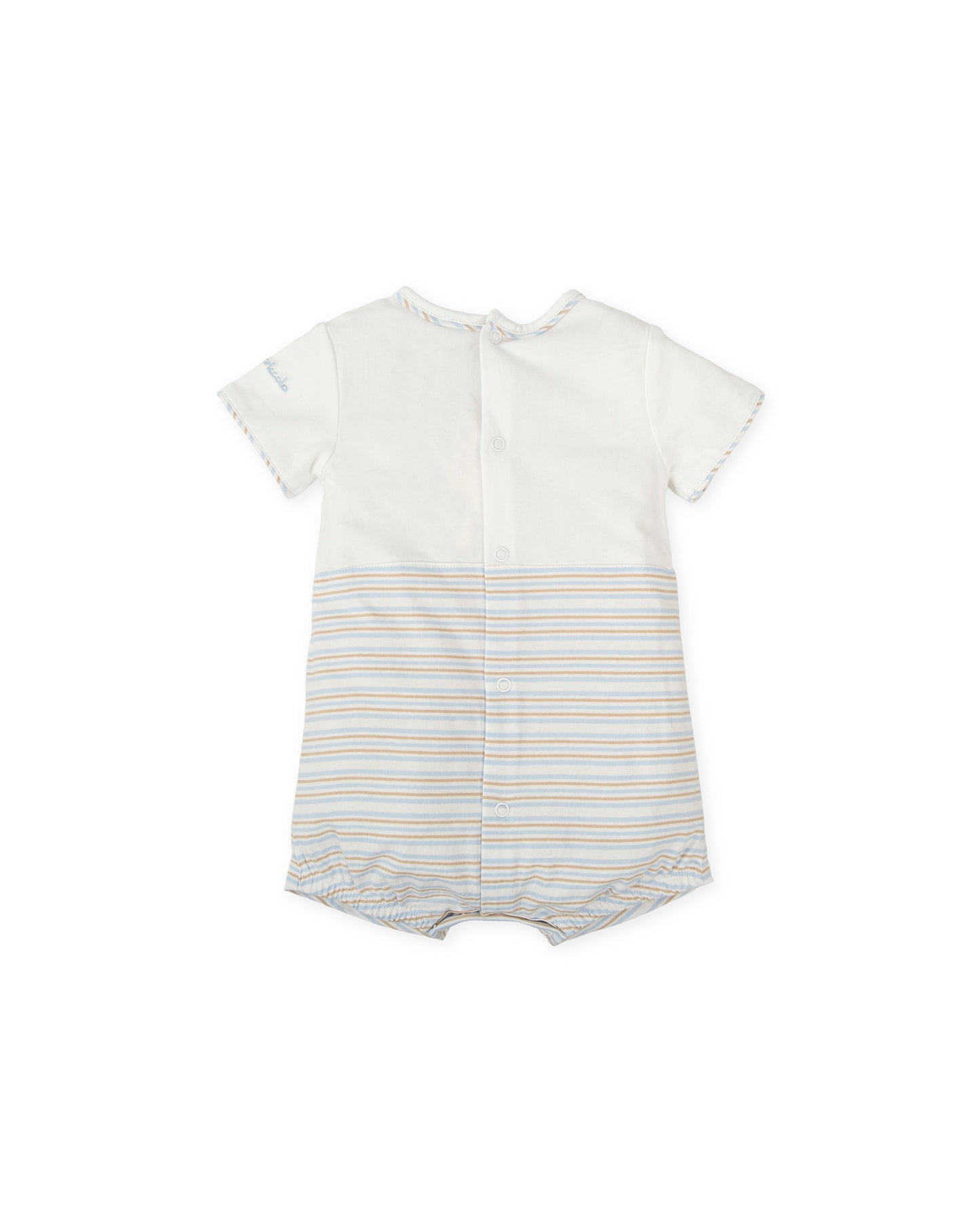 2425 Tutto Piccolo Striped Mock Dungaree Romper