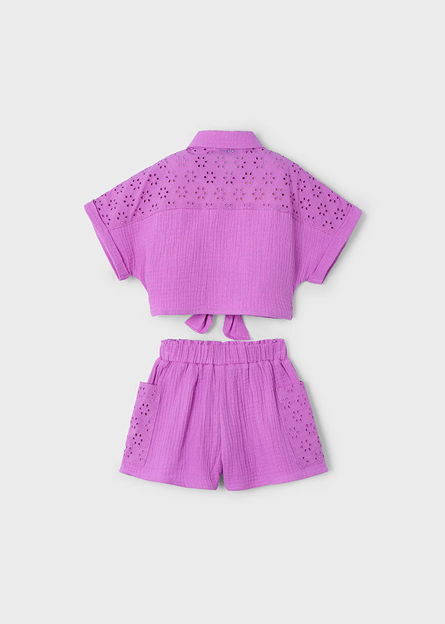 3210 Mayoral Cropped Shirt and Short Set