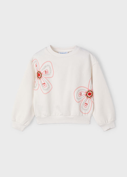 3402 Mayoral Flower/Spot Design Sweatshirt