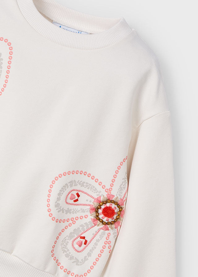 3402 Mayoral Flower/Spot Design Sweatshirt