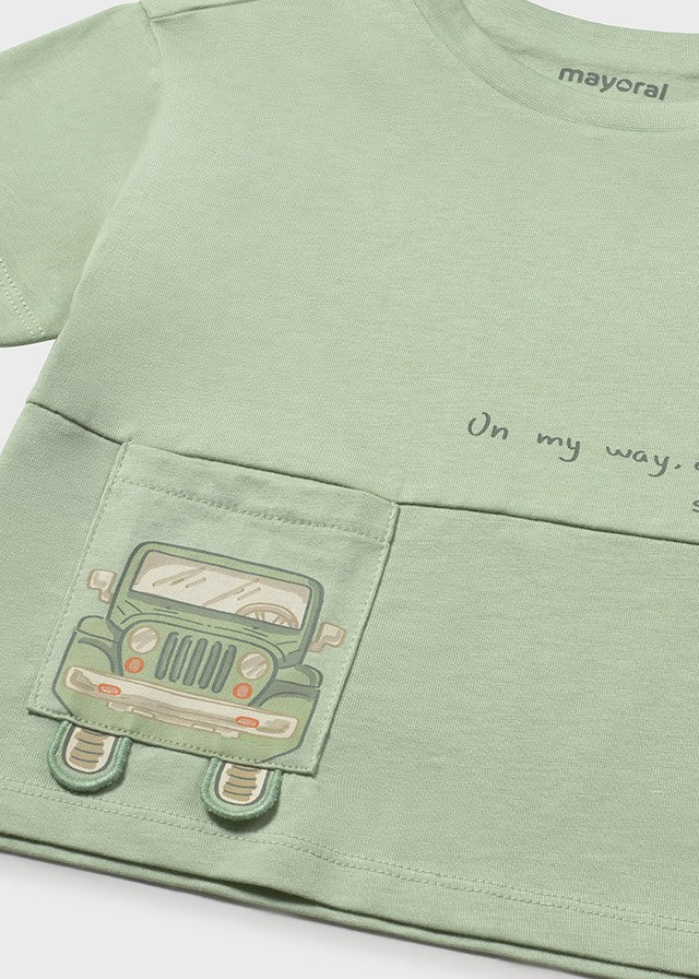1005 Mayoral Jeep Front Pocket Detail T-Shirt