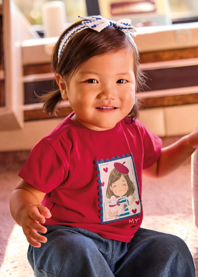 1081 Mayoral Girl Print T-Shirt and Hairband