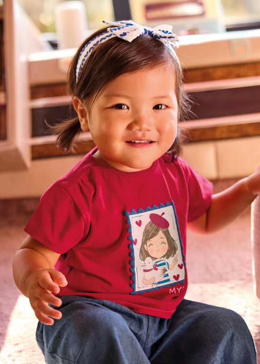 1081 Mayoral Girl Print T-Shirt and Hairband