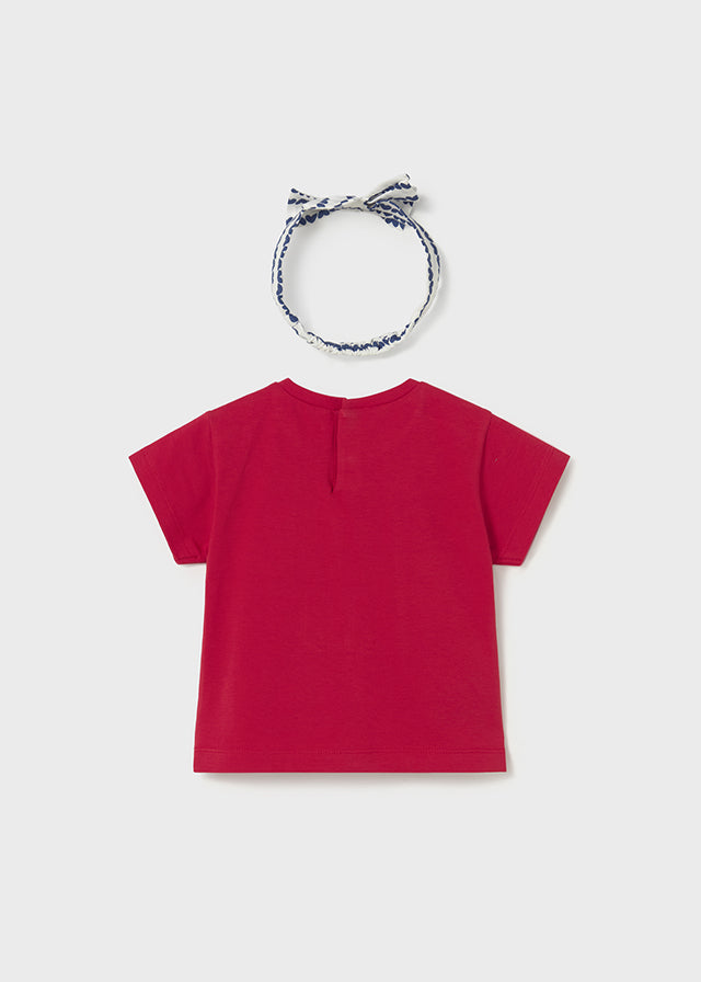 1081 Mayoral Girl Print T-Shirt and Hairband