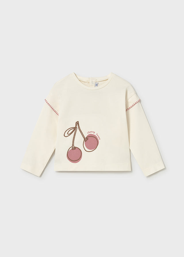 1088 Mayoral long sleeved Cherry T-Shirt