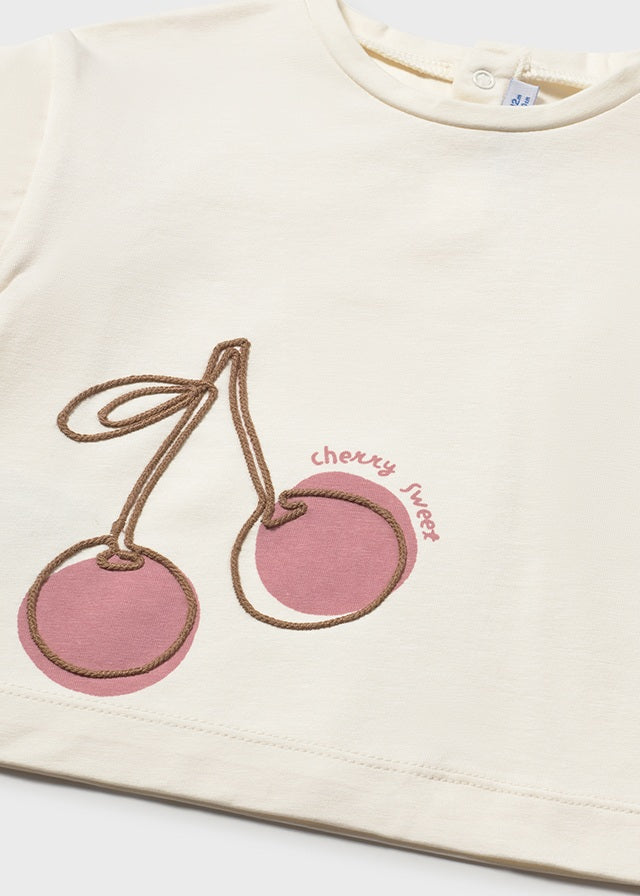 1088 Mayoral long sleeved Cherry T-Shirt