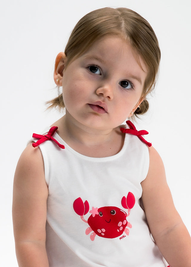 1210 Mayoral Crab Print Shorts Set