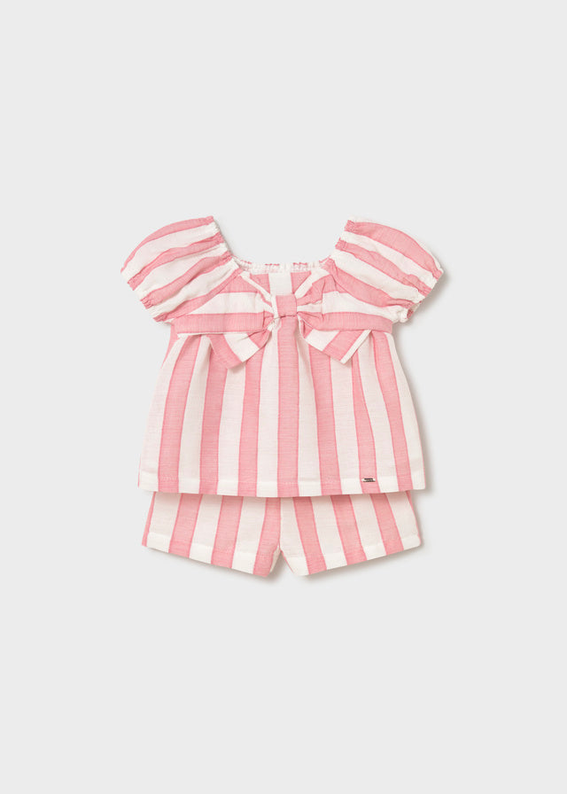 1211 Mayoral 2 Piece Striped Short Set
