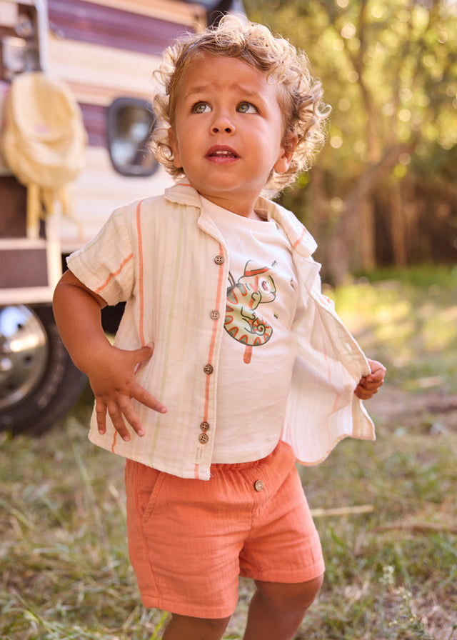 1216 Mayoral LInen Style Button Shorts