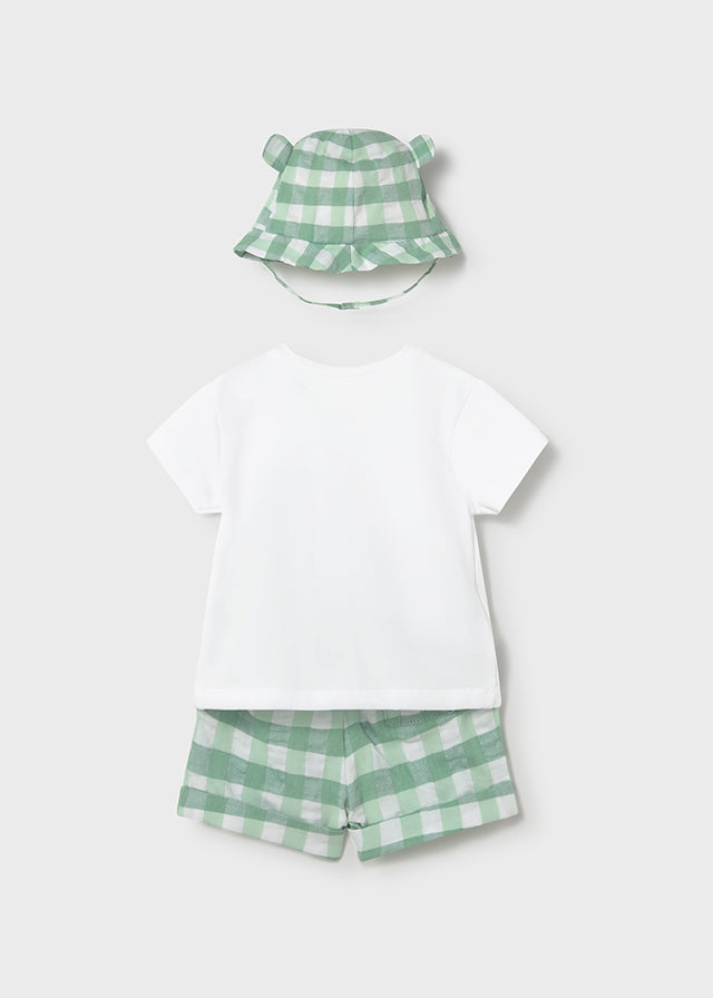 1276 Mayoral Gingham Shorts & T-shirt Set