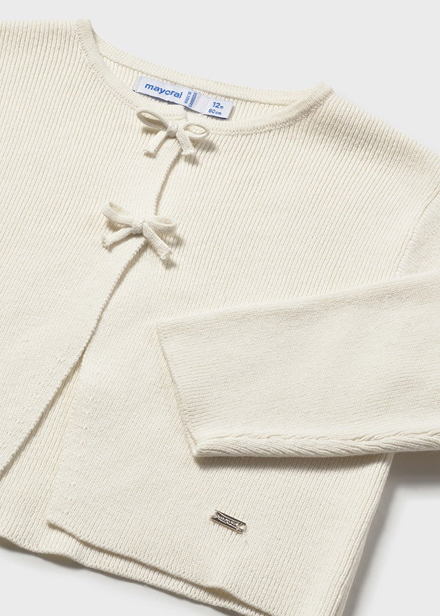 1307 Mayoral Soft Bow Detail Cardigan