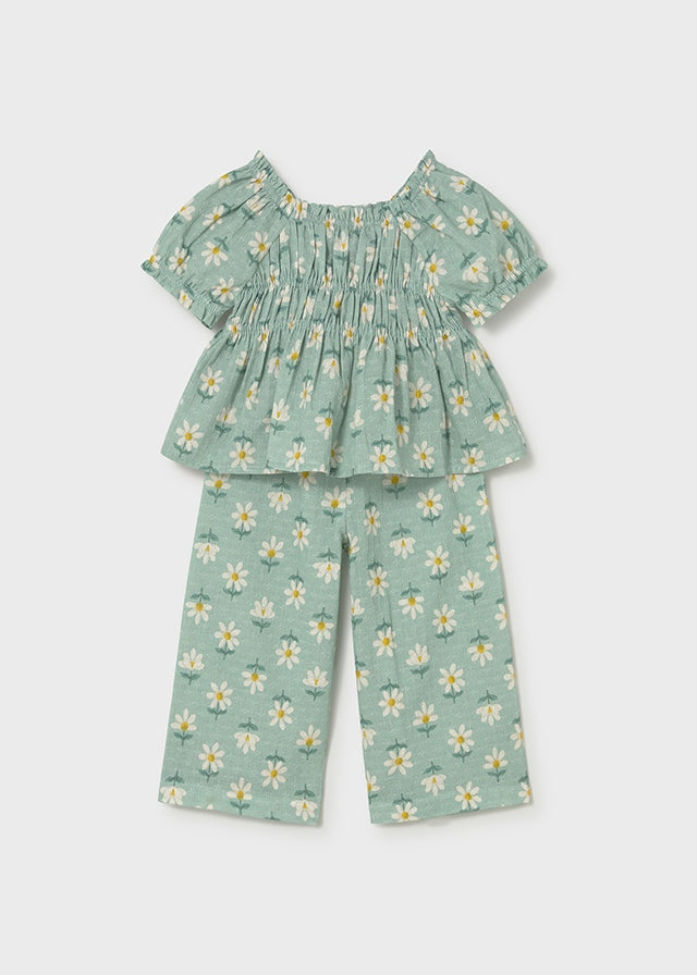 1513 Mayoral 2 Piece Floral Trouser Set