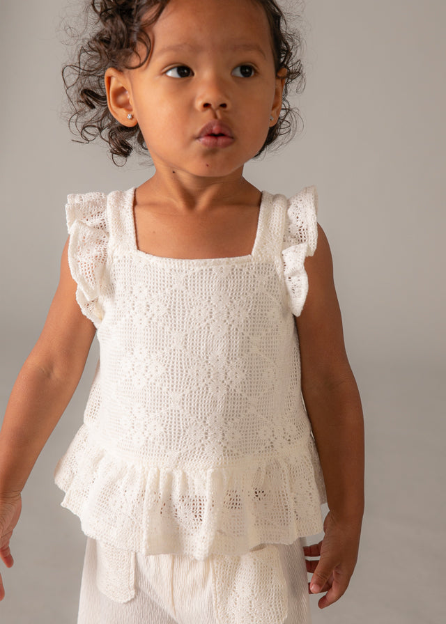 1515 Mayoral 2 Piece Crochet Style Set