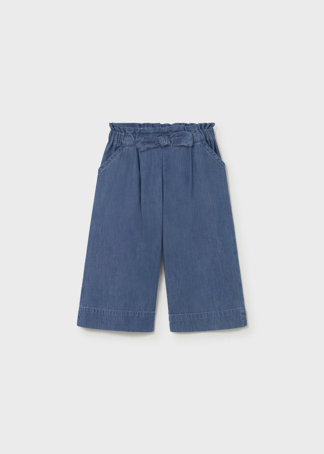 1526 Mayoral Wide Leg Soft Denim Trousers