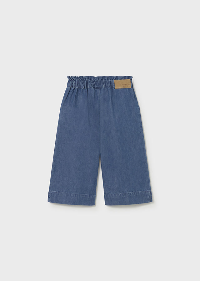 1526 Mayoral Wide Leg Soft Denim Trousers