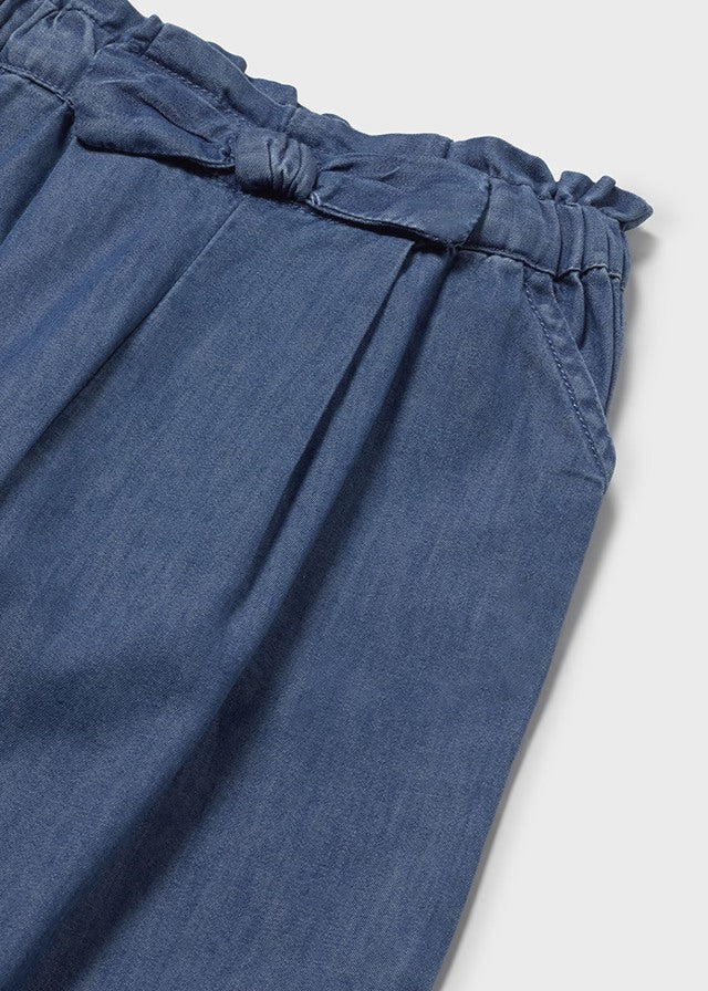 1526 Mayoral Wide Leg Soft Denim Trousers