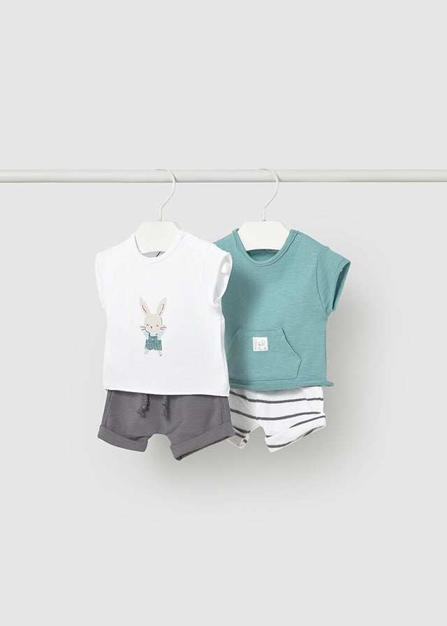 1626 Mayoral 4 Piece Shorts and T-Shirt Set