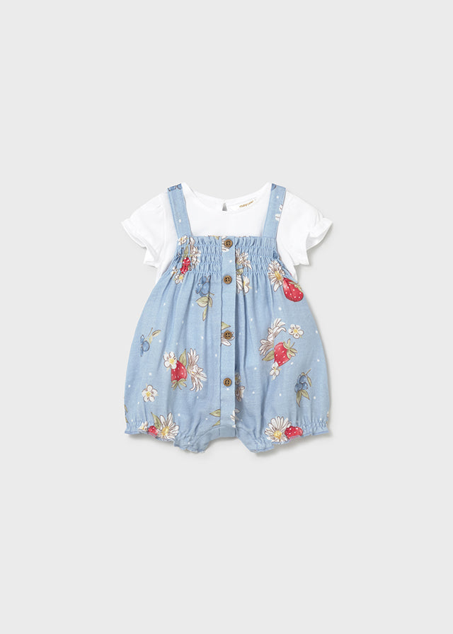 1638 Mayoral Dungaree Romper Set