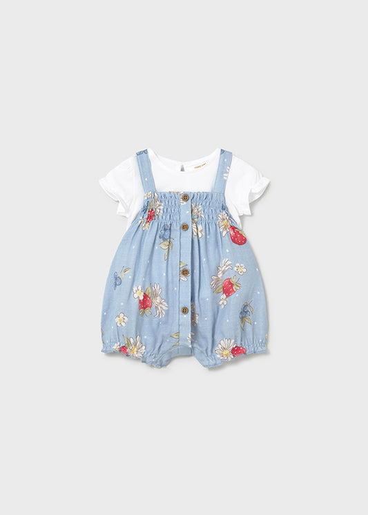 1638 Mayoral Dungaree Romper Set