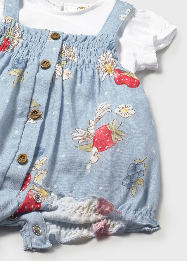 1638 Mayoral Dungaree Romper Set