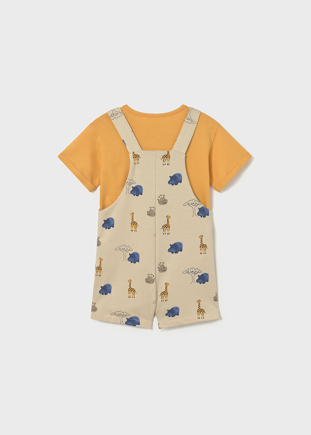 1664 Mayoral Wildlife Dungaree Set