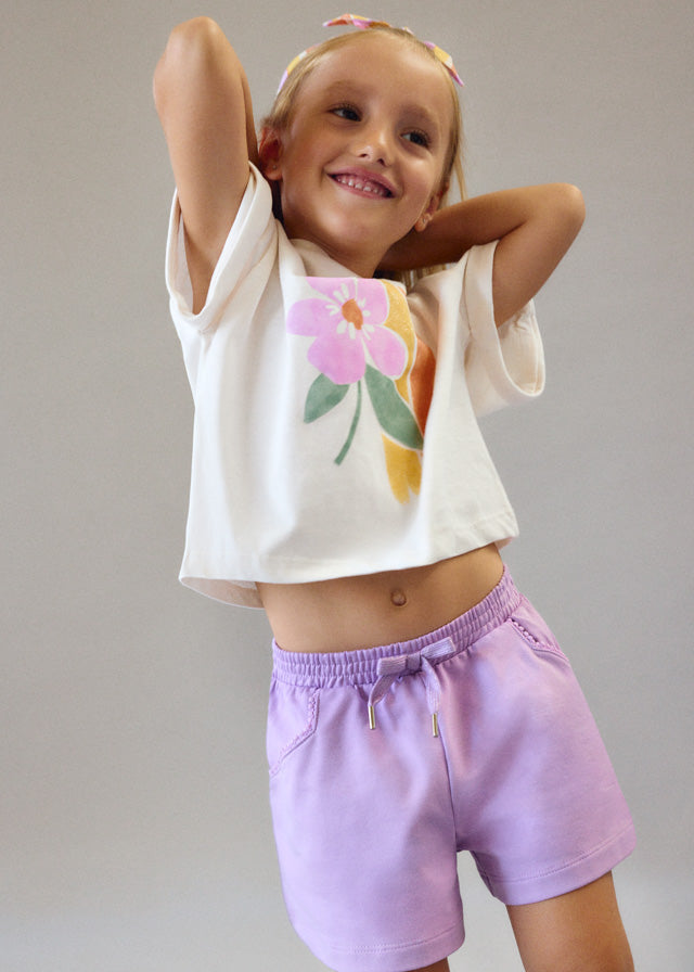 3010 Mayoral Flower Print T-Shirt